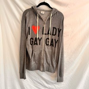 I ❤️ Lady Gay Gay Zipper Hoodie. Size Medium. In Great Condition. Barely Worn.